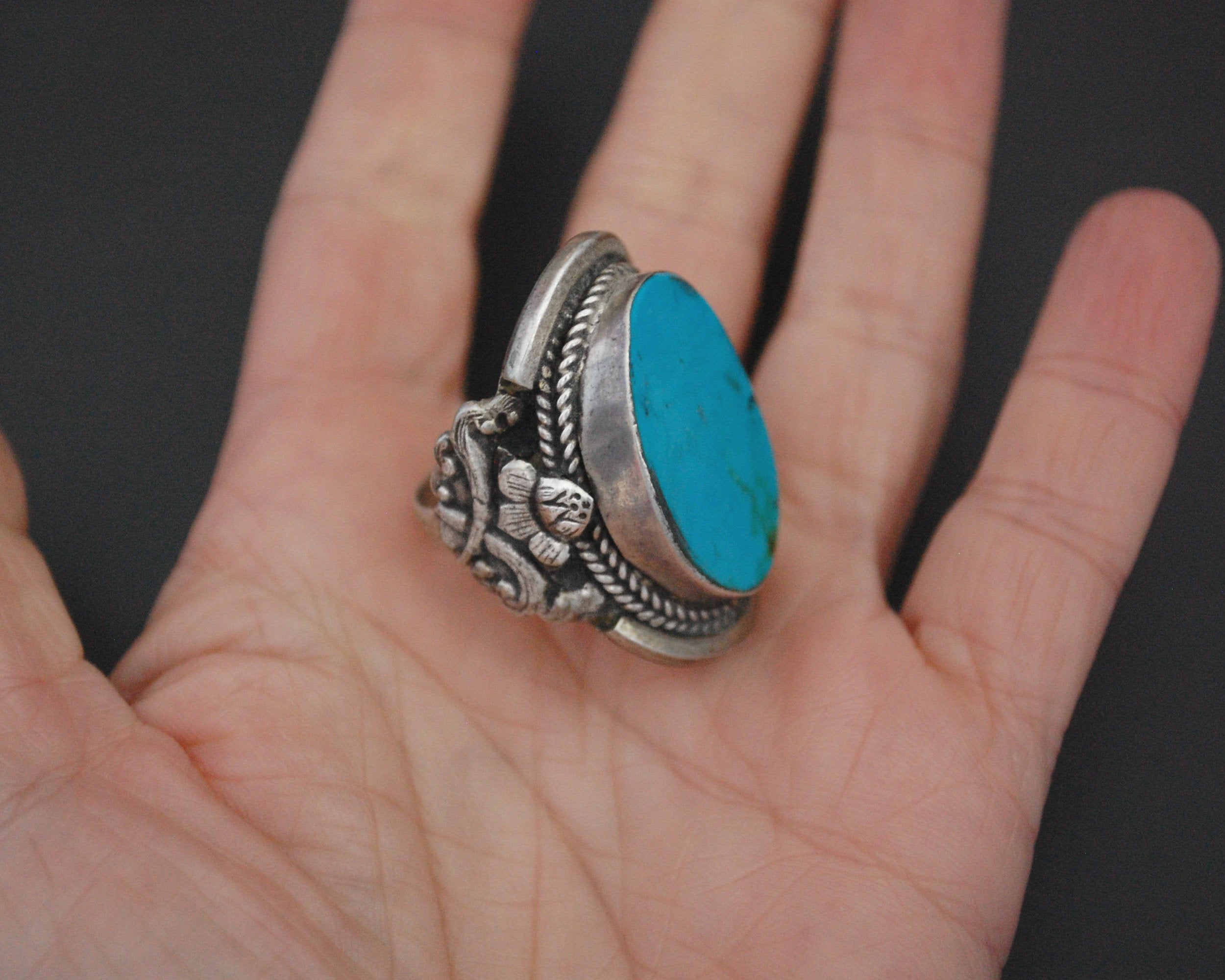 Nepali Turquoise Ring - Size 10.5
