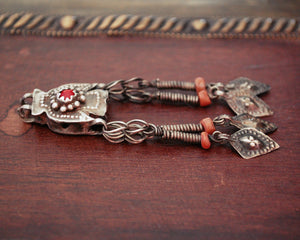 Uzbek Coral Pendant with Tassels