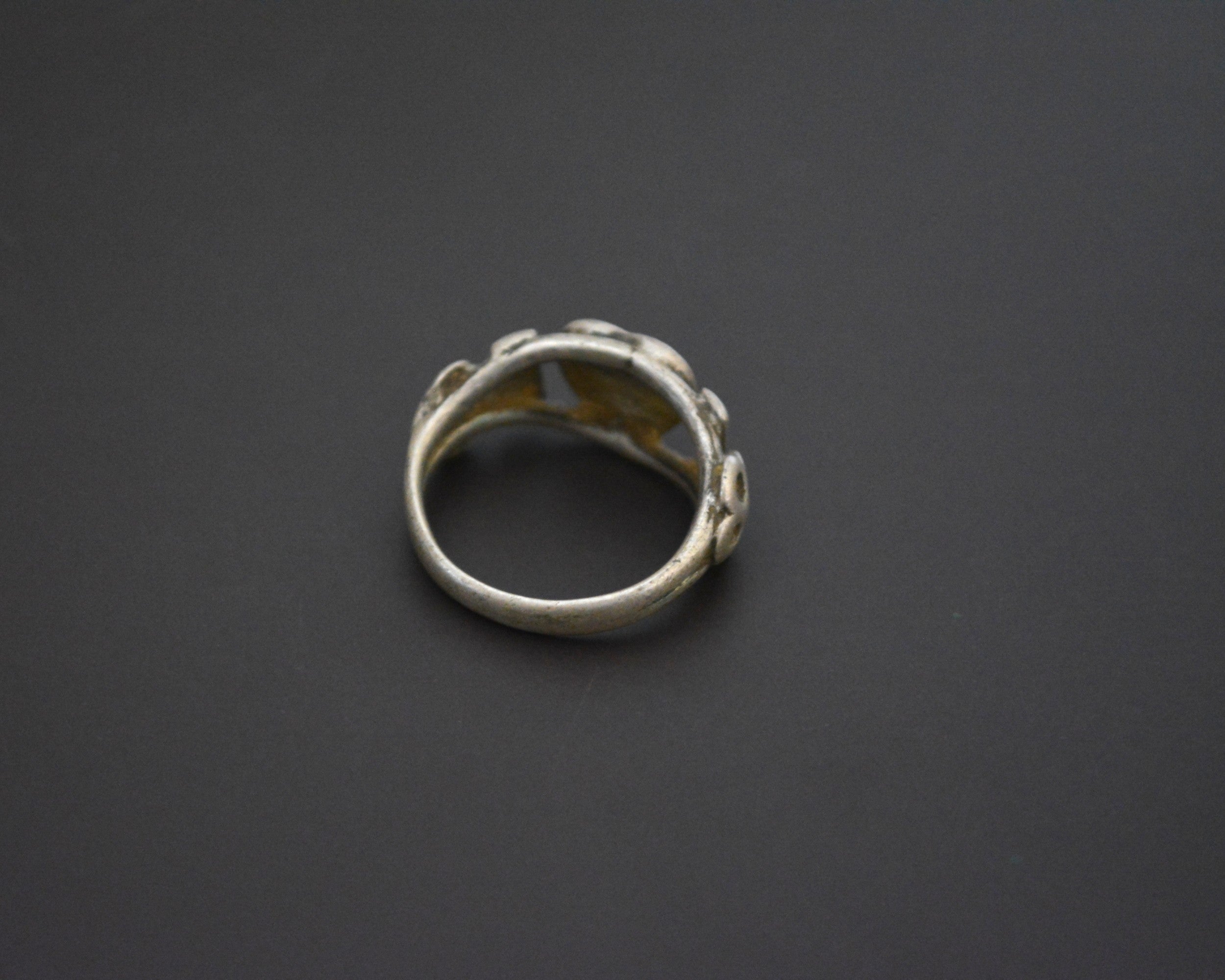 Old Rajasthani Heart Ring - Size 7.5