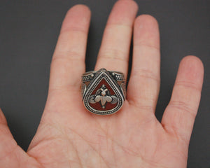 Vintage Kazakh Silver Ring - Size 8