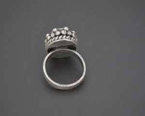 Vintage Nepali or Tibetan Coral Ring - Size 8