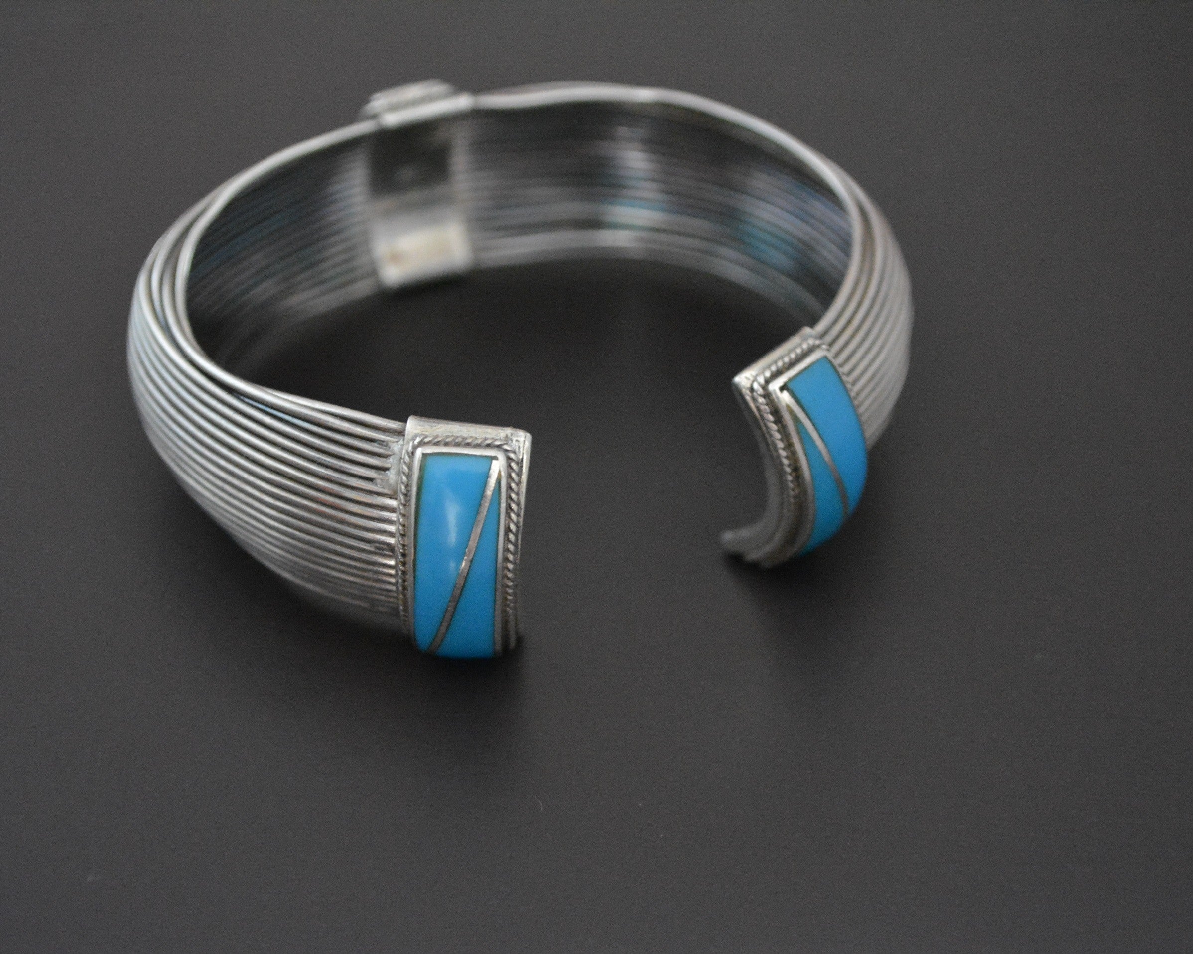 Native American Turquoise Wire Cuff Bracelet - SMALL - Flexible