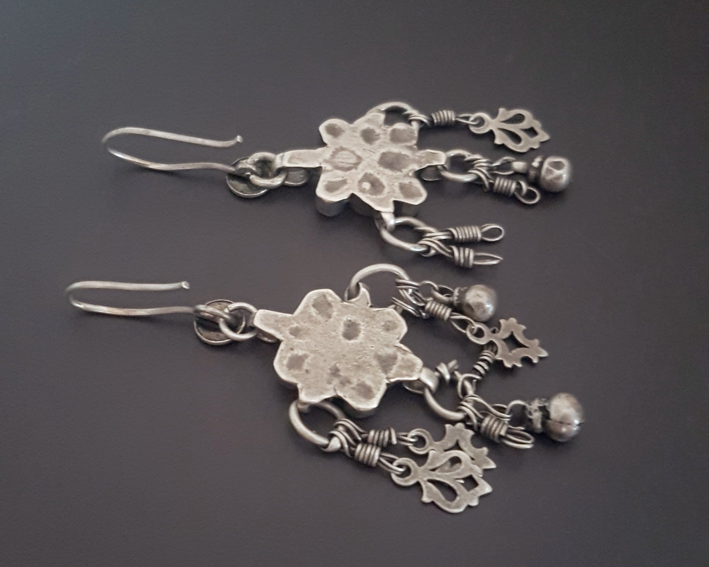 Rajasthani Earrings with Yellow Glass