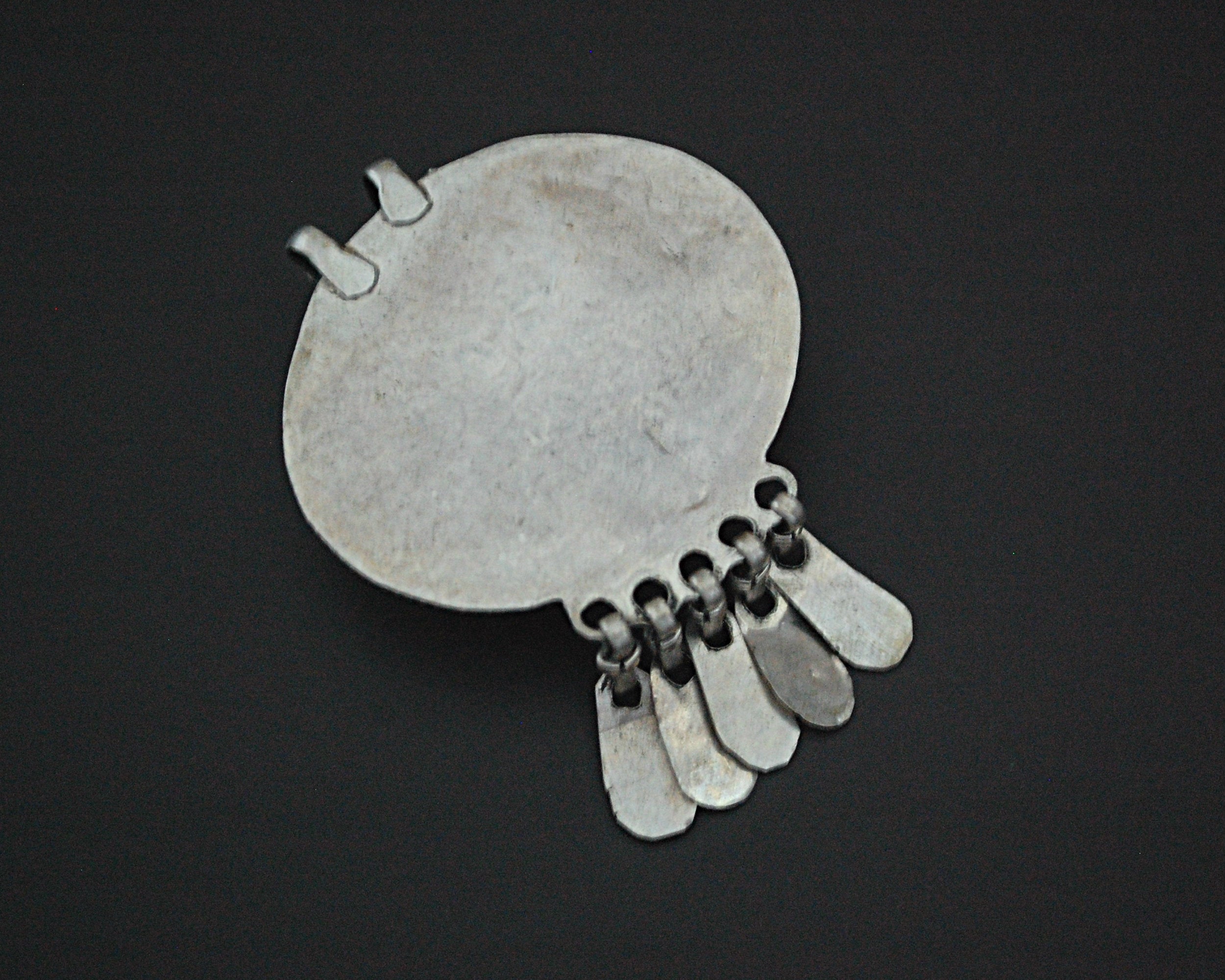 Kazakh Pendant with Engraved Agate and Dangles