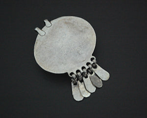 Kazakh Pendant with Engraved Agate and Dangles