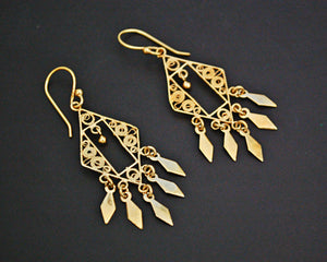 Ethnic Gilded Earrings from India
