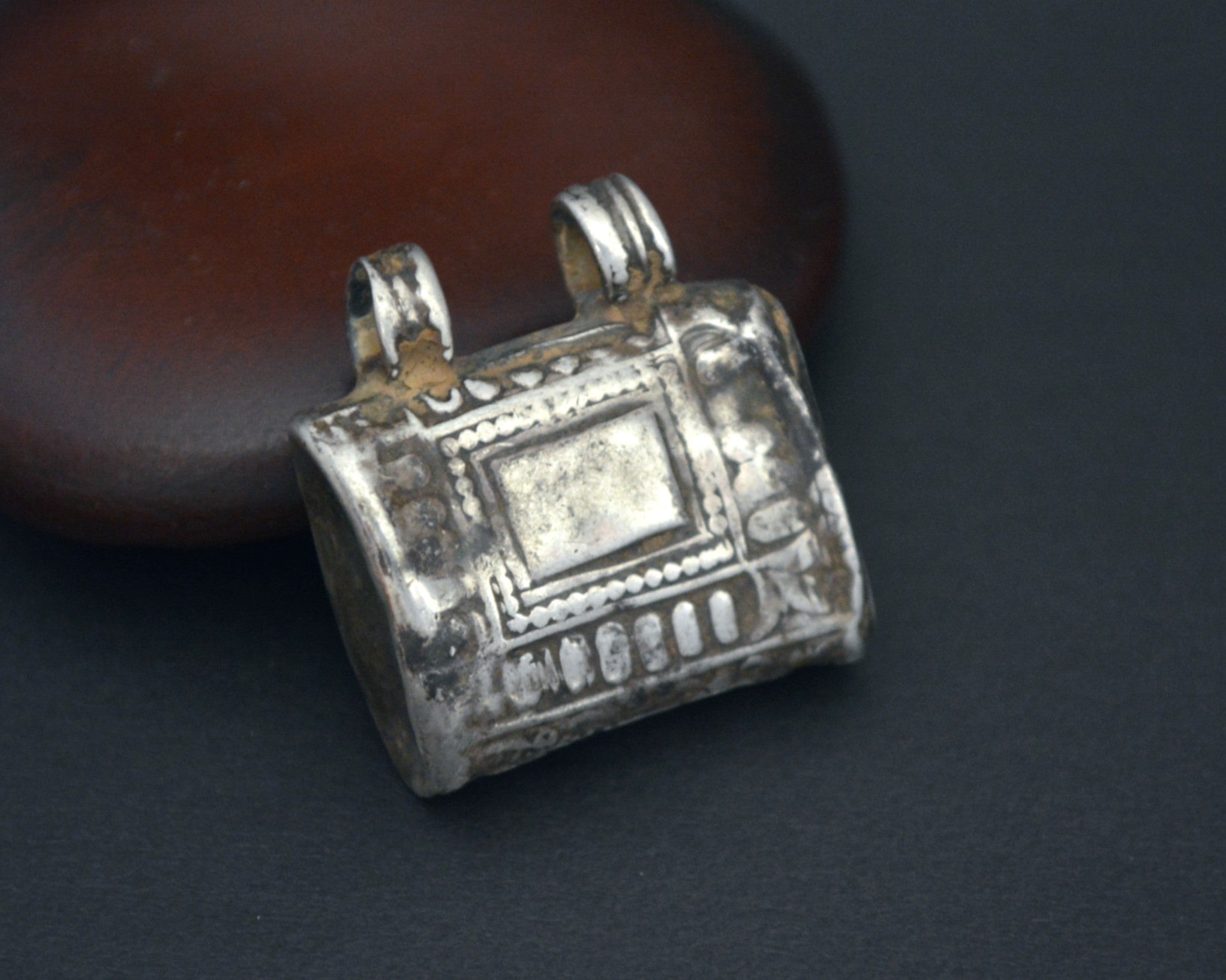 Old Yemeni Silver Box Pendant