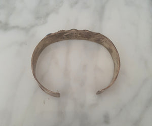 Native American Multistone Cuff Bracelet - Signed - Size S