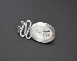 Carnelian and Sterling Silver Snake Pendant