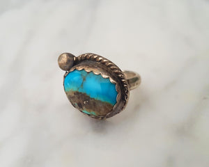 Ethnic Turquoise Ring - Size 5