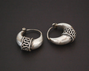 Ethnic Hoop Earrings with Wirework - SMALL