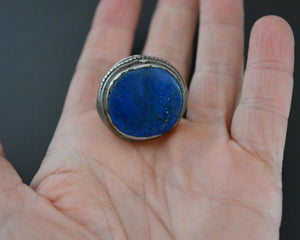Bold Afghani Lapis Lazuli Ring - Size 8.75