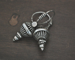 Old Original Tribal Silver Earrings from Gujarat