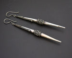 Very Long Spike Earrings - Sterling Silver