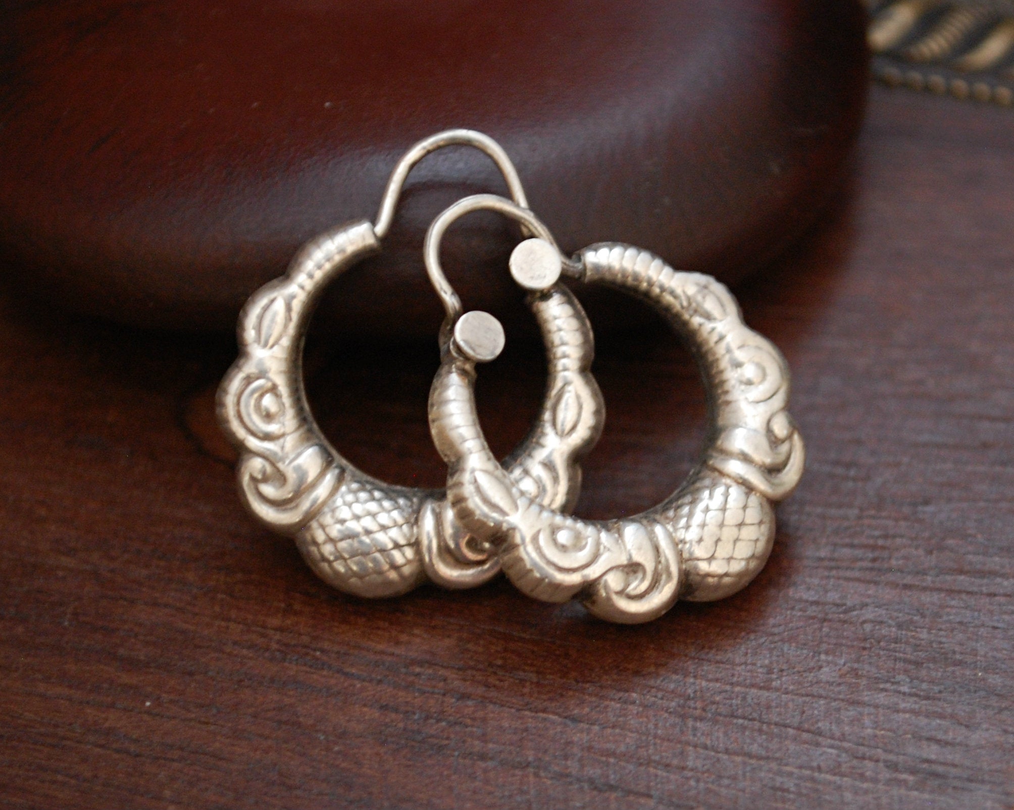 Ethnic Hoop Earrings from Nepal - Small