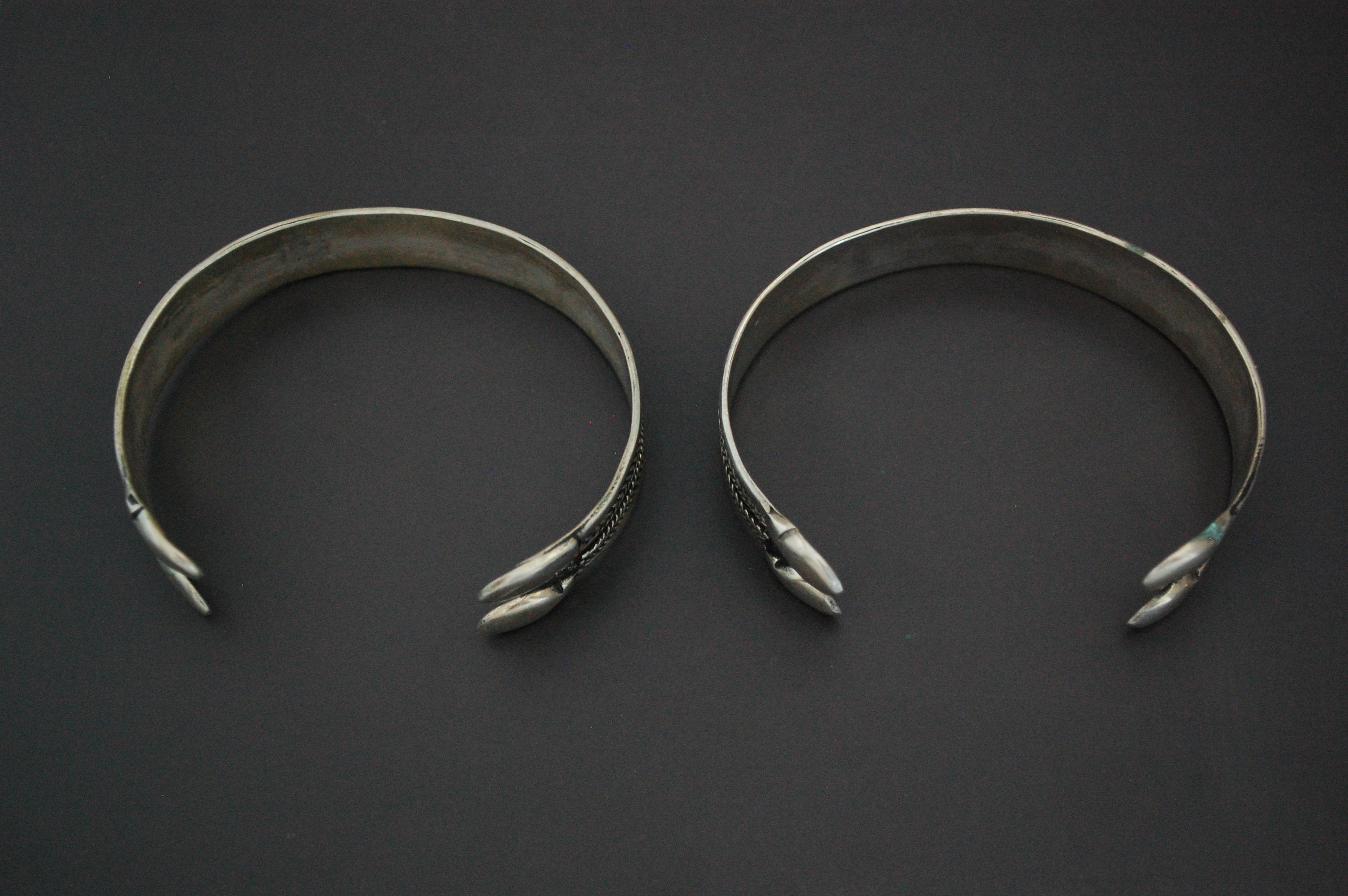 Pair Turkmen Gilded Cuff Bracelets