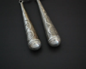 Silver Cone Dangle Earrings