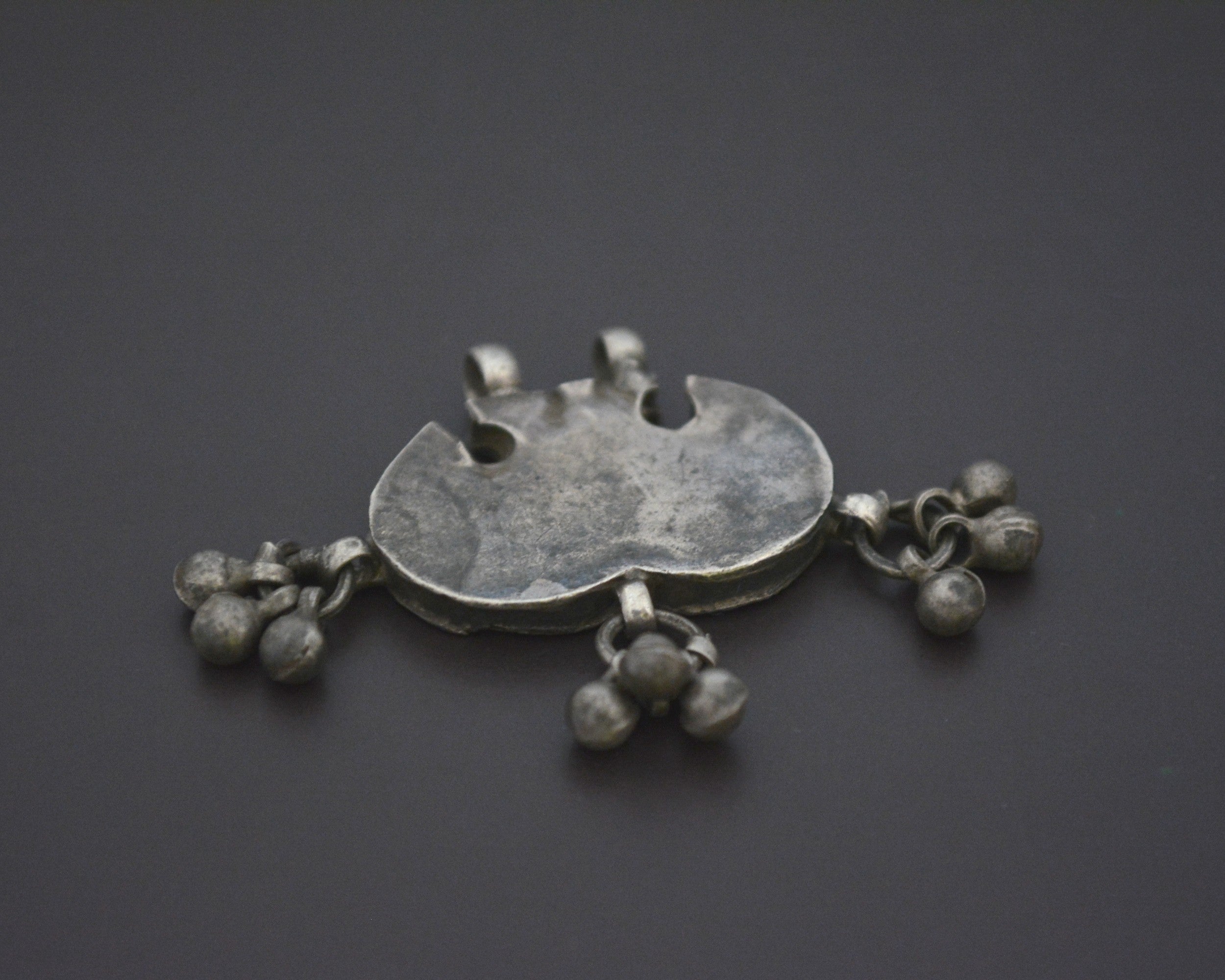 Rajasthani Silver Peacock Pendant with Bells