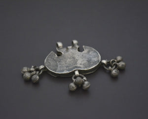 Rajasthani Silver Peacock Pendant with Bells