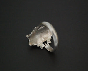 Vintage Nepali Coral Saddle Ring - Size 8