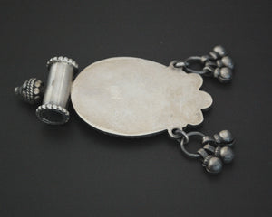 Ganesha Pendant with Bells and Red Glass
