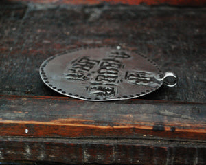 Huge Hindu Silver Amulet Pendant