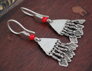 Afghani Earrings with Glass Stones