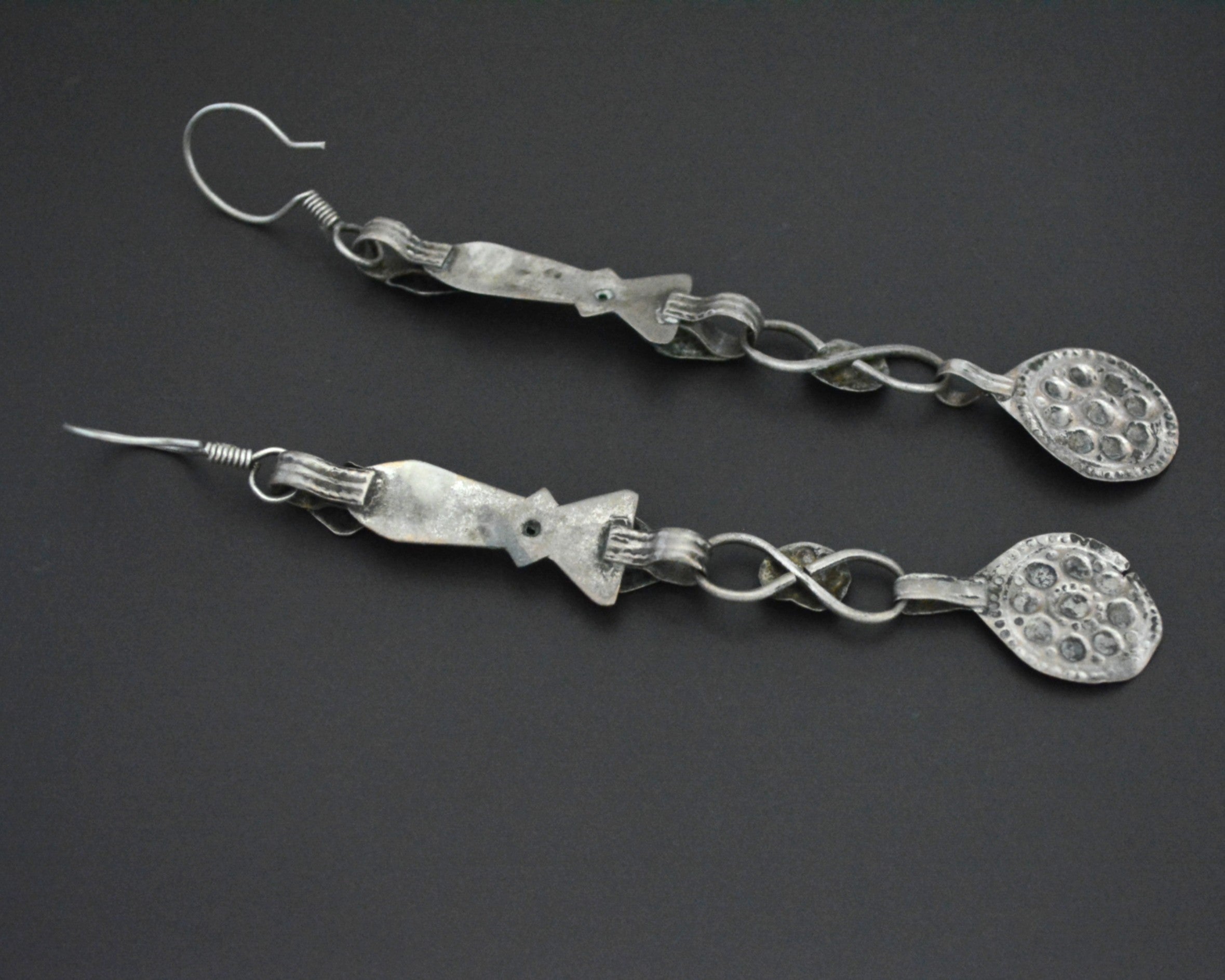 Very Long Afghani Fish Dangle Earrings