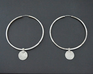 XLARGE Hoop Earrings with Coins