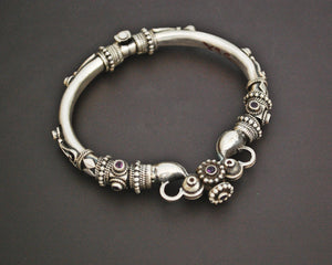 Indian Silver Bracelet with Amethyst