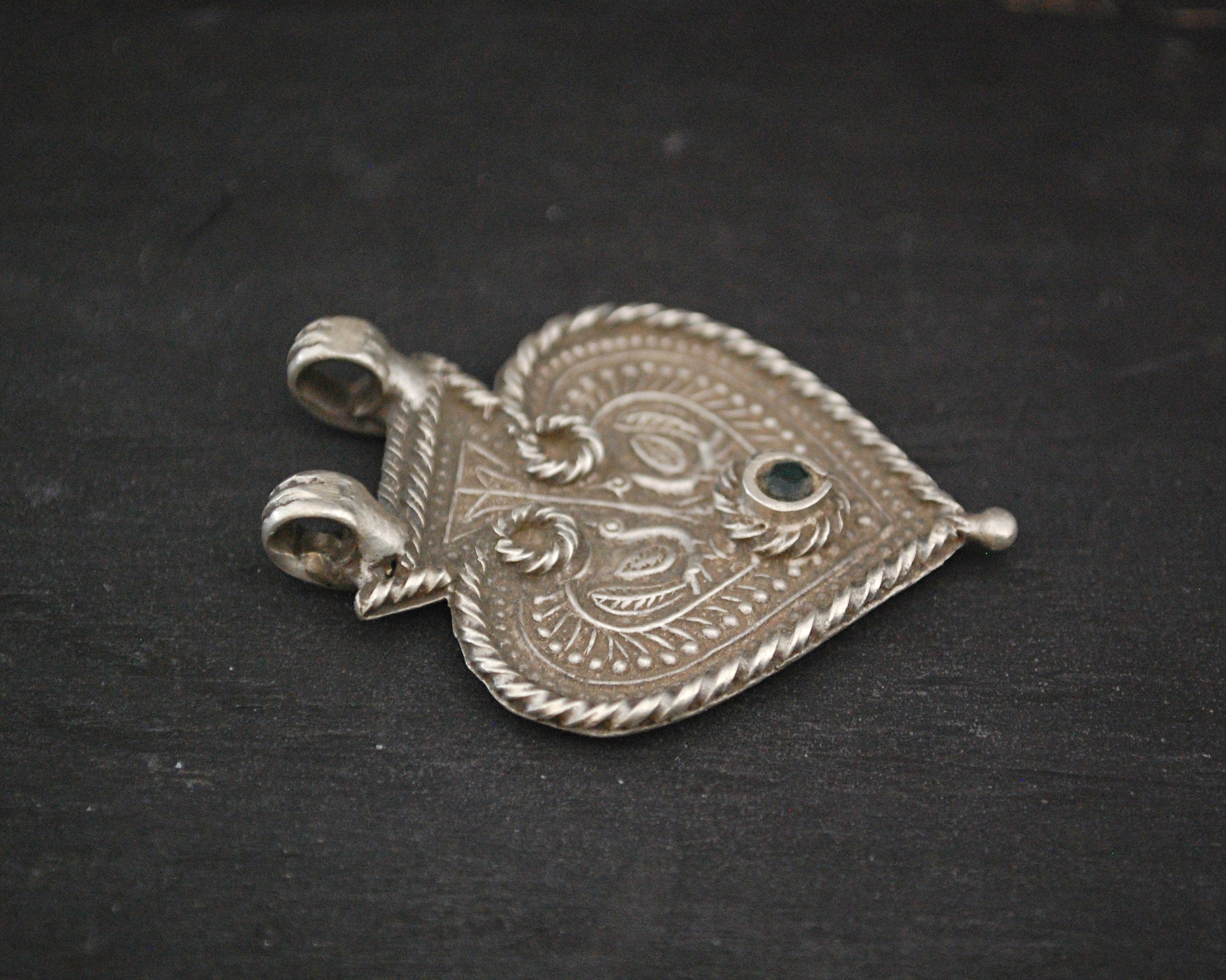 Rajasthani Silver Peacock Pendant