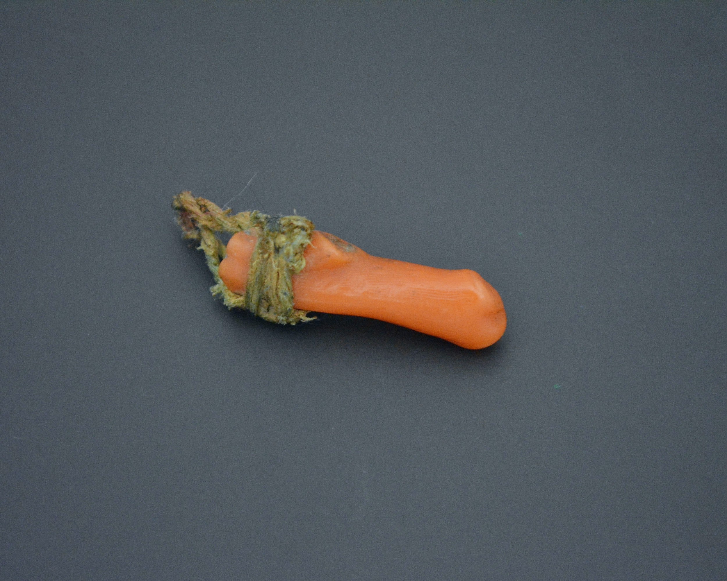 Old Coral Pendant from Morocco with Thread