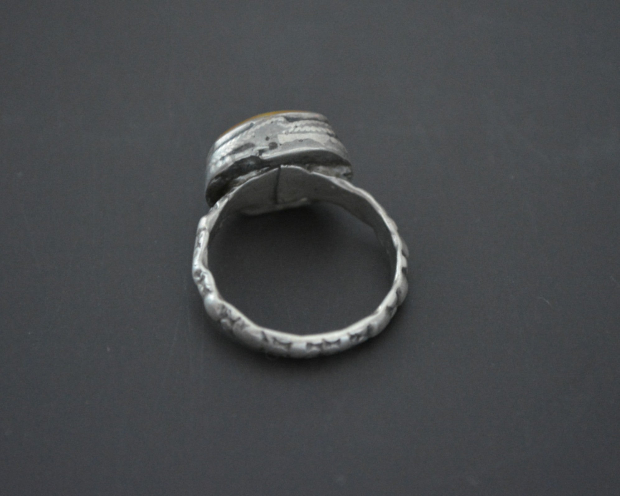 Ethnic Older Amber Ring - Size 5.75