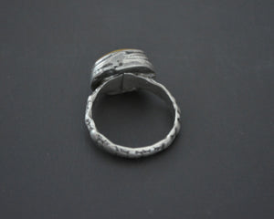Ethnic Older Amber Ring - Size 5.75