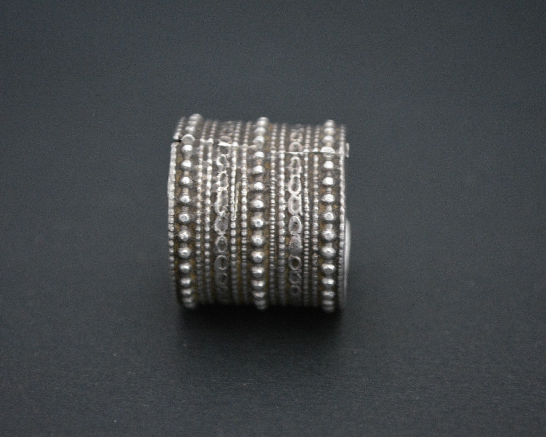 Antique Omani Silver Ring with Gilding - Size 9