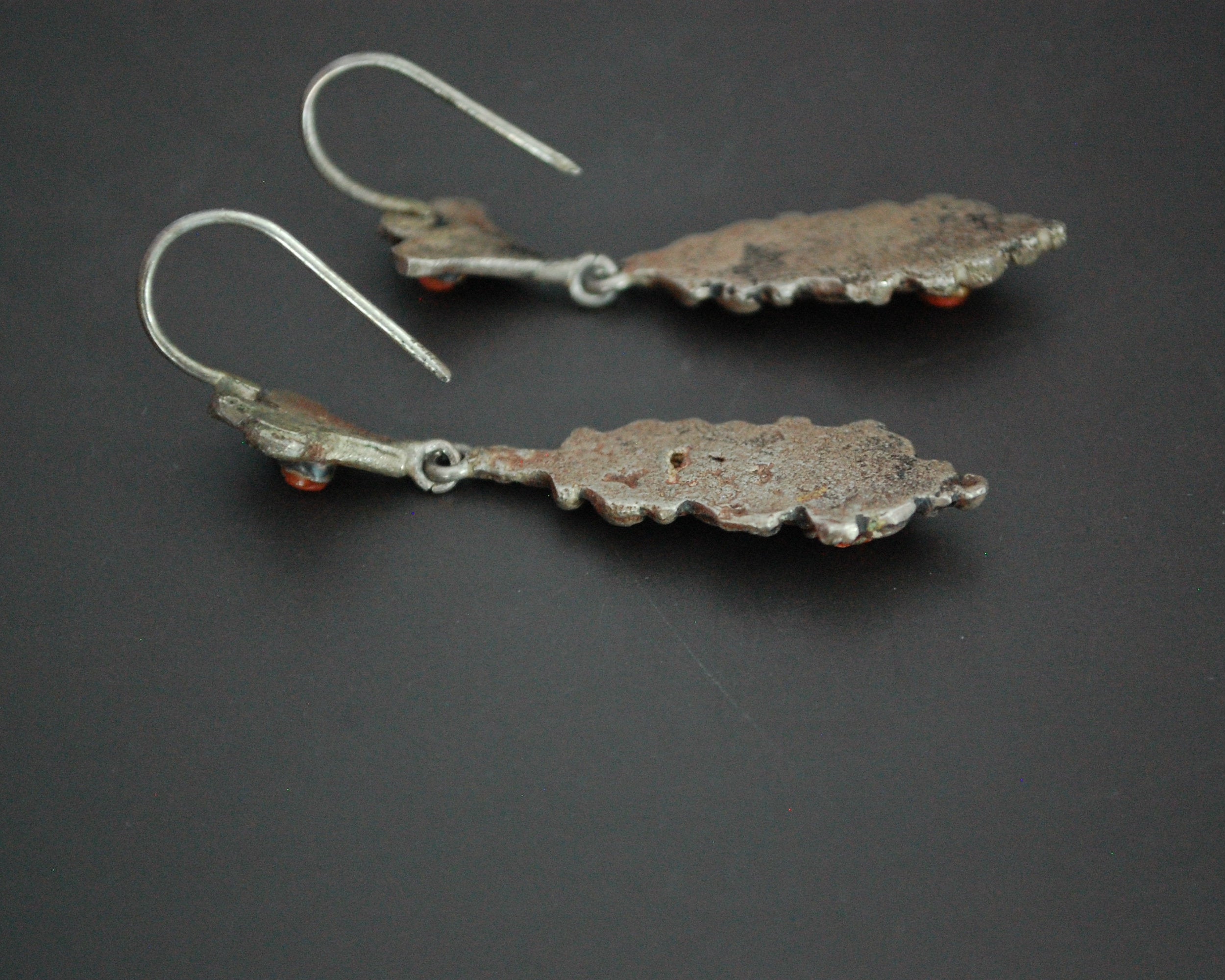 Old Berber Coral Dangle Earrings