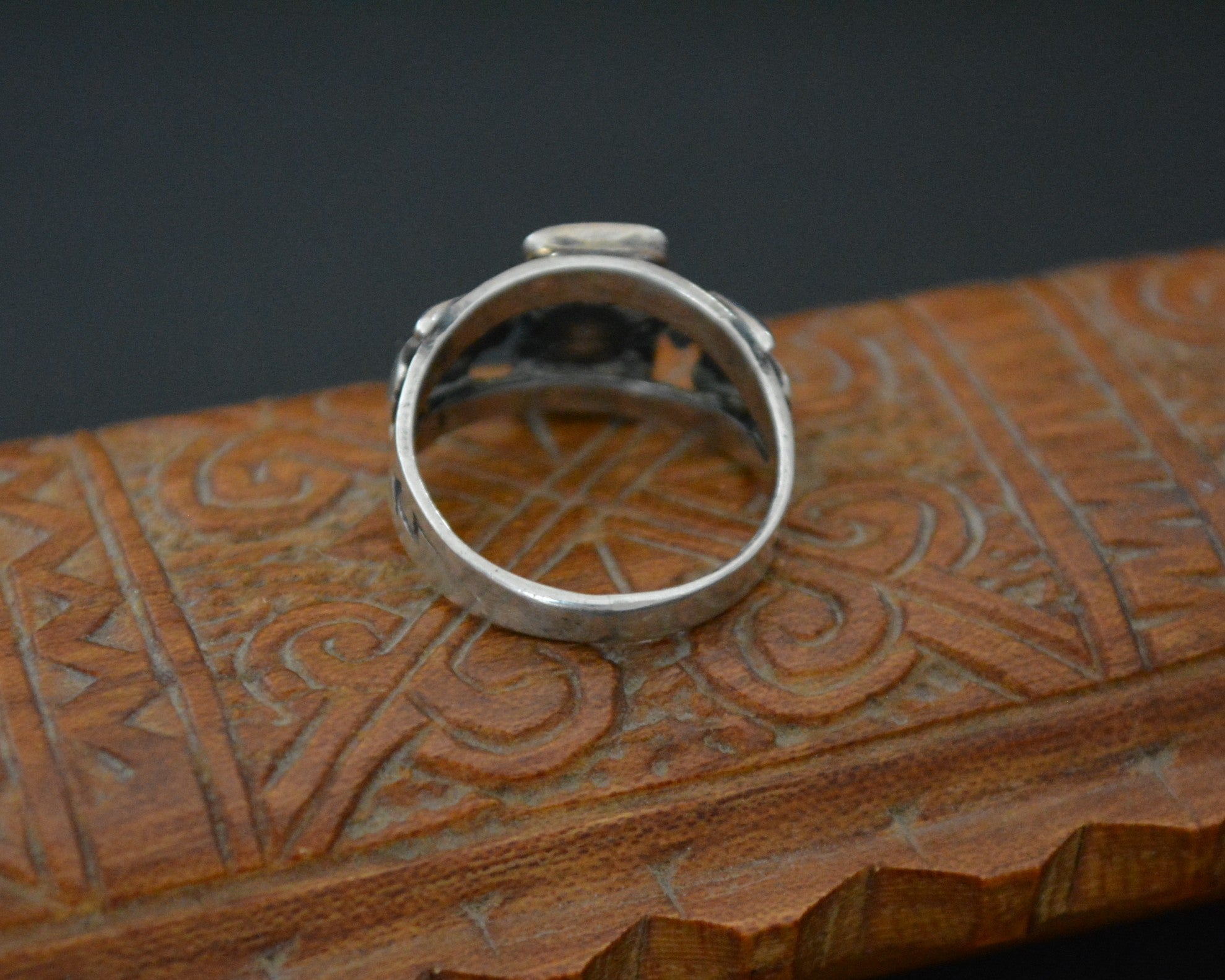 Navajo Thunderbird Turquoise Ring - Size 6
