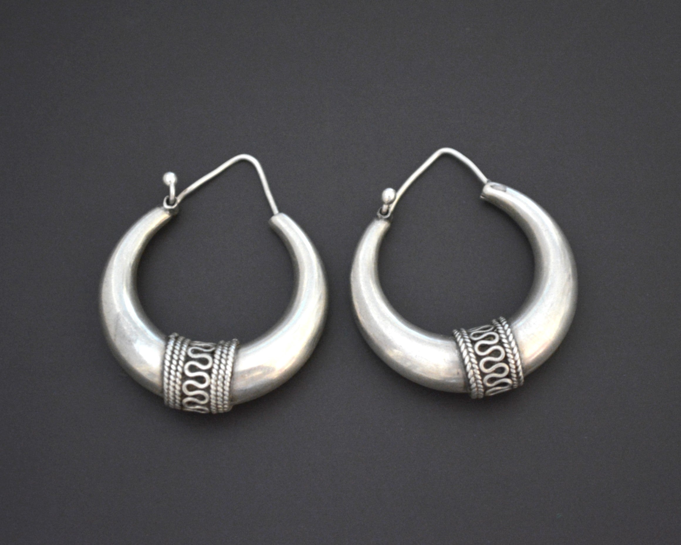 Ethnic Hoop Earrings from India - MEDIUM -