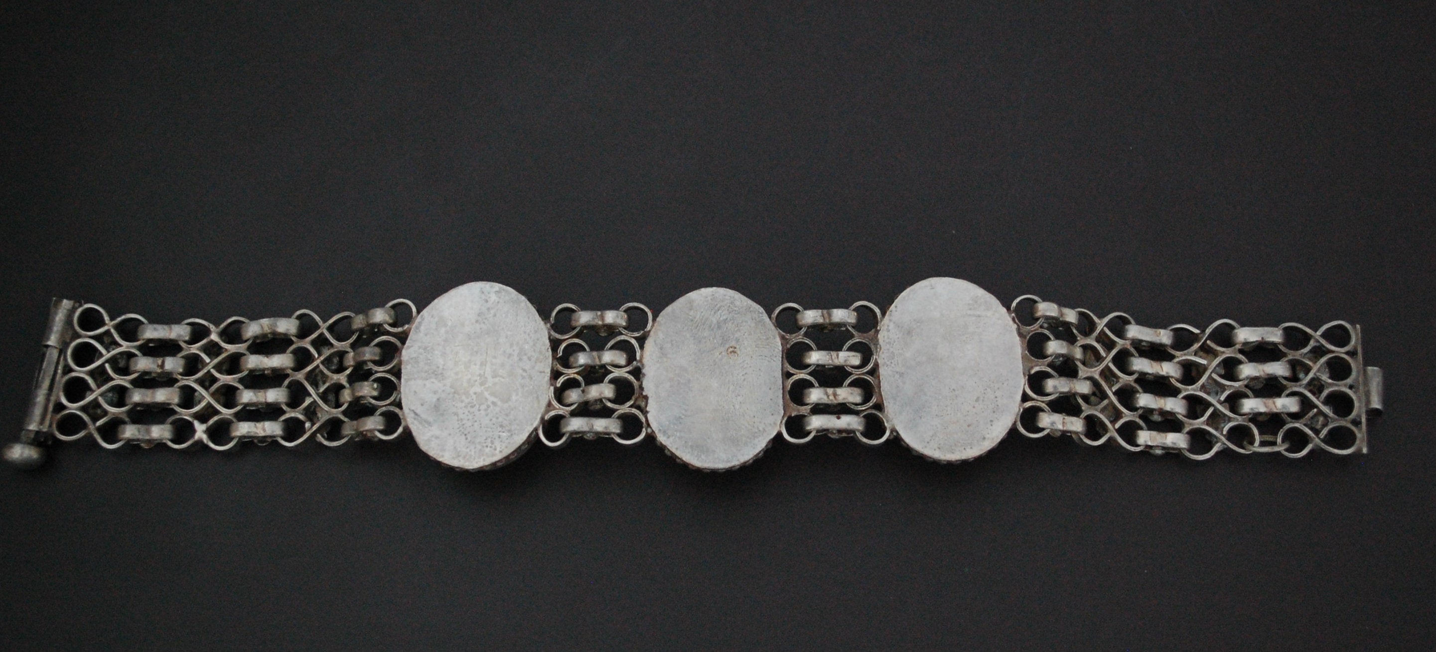 Ethnic Coral Turquoise Link Bracelet - SMALL