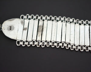 Wide Rajasthani Silver Link Bracelet