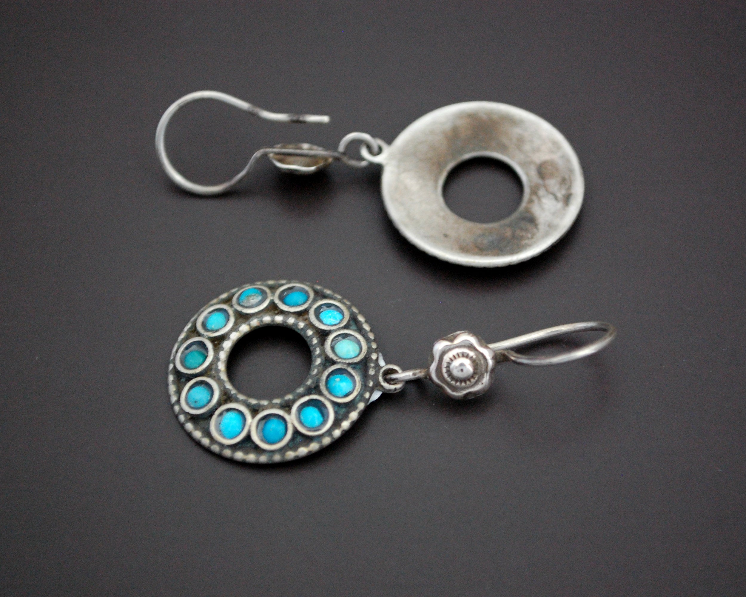Ethnic Turquoise Earrings from India