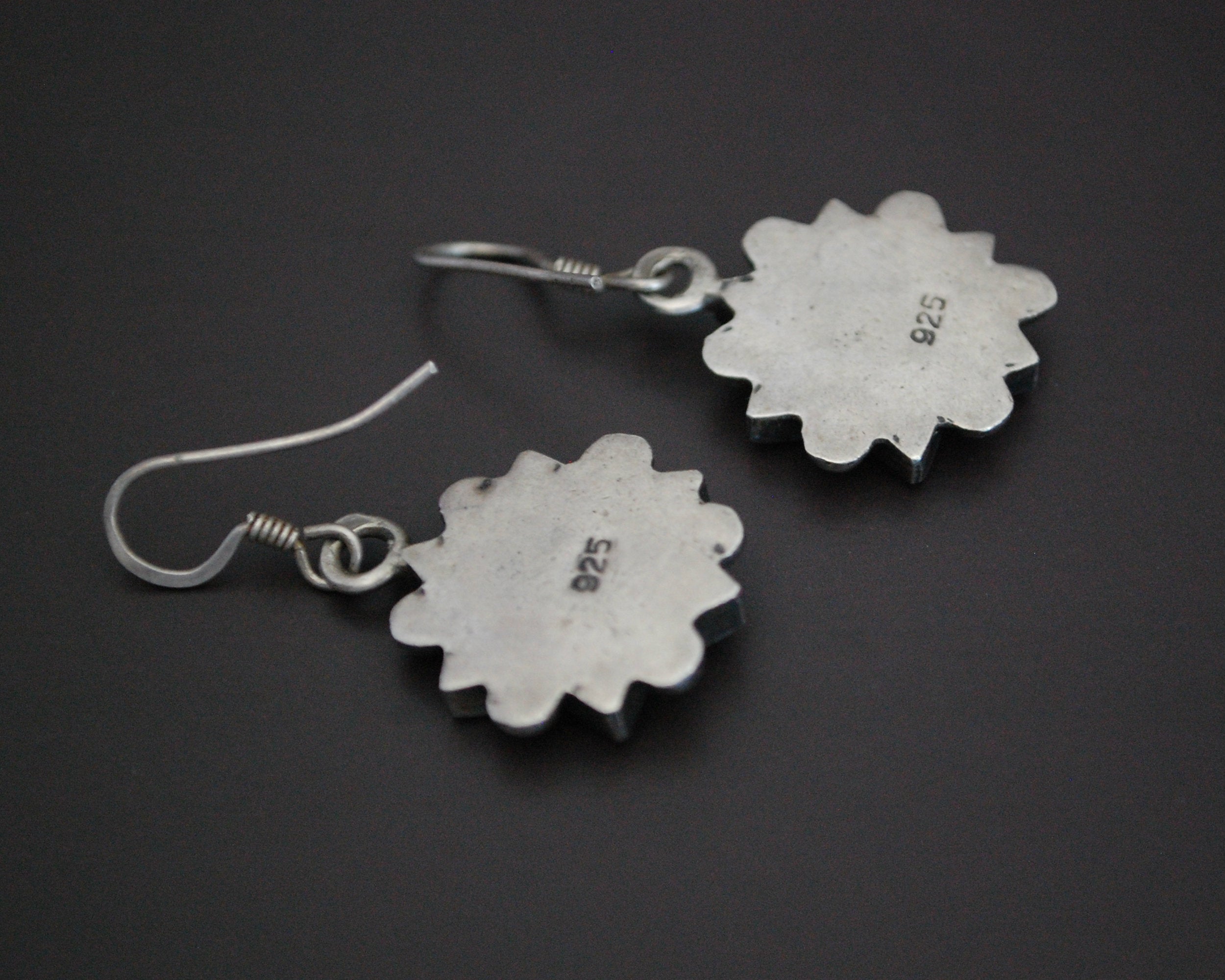 Rajasthani Flower Earrings with Glass