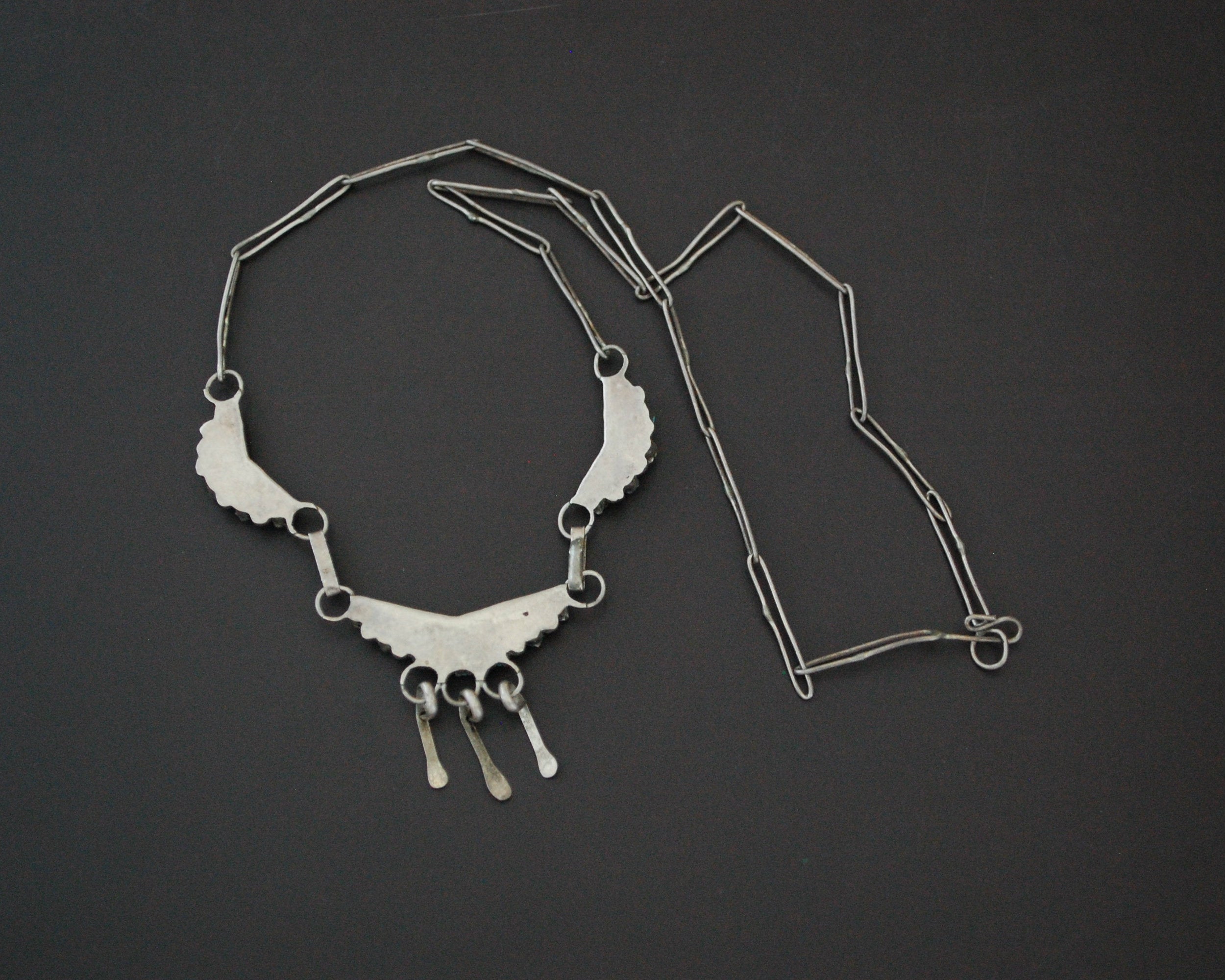 Zuni Turquoise Needlepoint Necklace - Choker Length