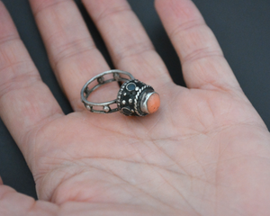 Old Afghani Coral Ring - Size 6