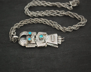 Navajo Kachina Pendant on Silver Chain