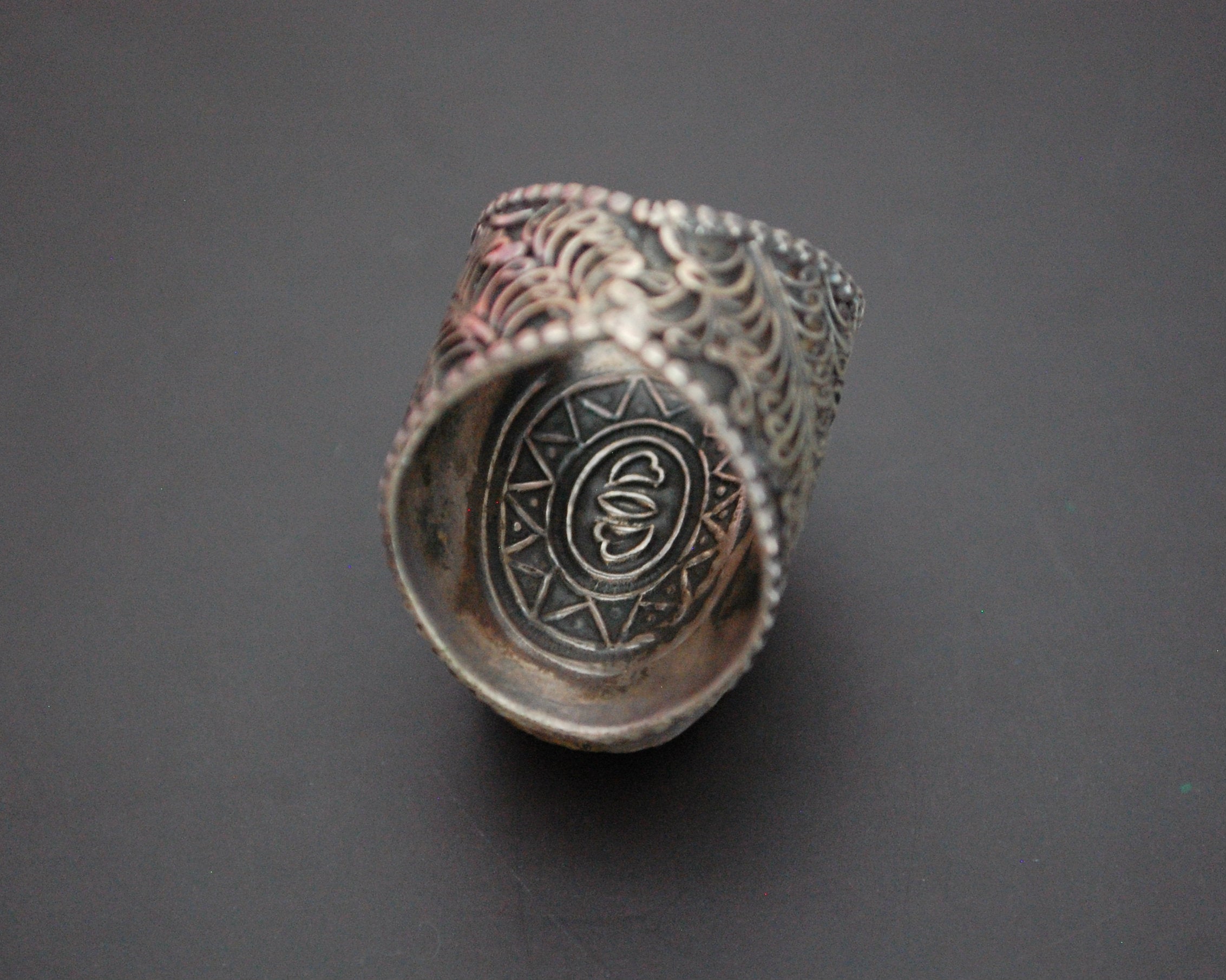 Nepali Turquoise Coral Ring - Size 8.75