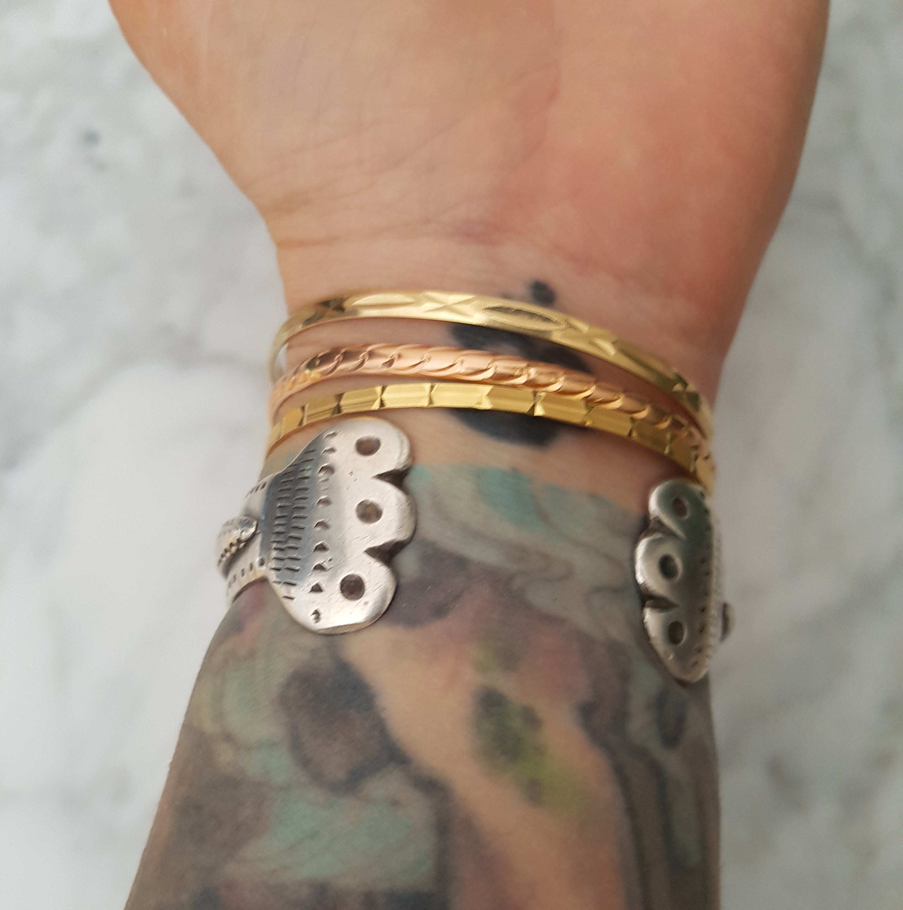 Uzbek Silver Cuff Bracelet - SMALL