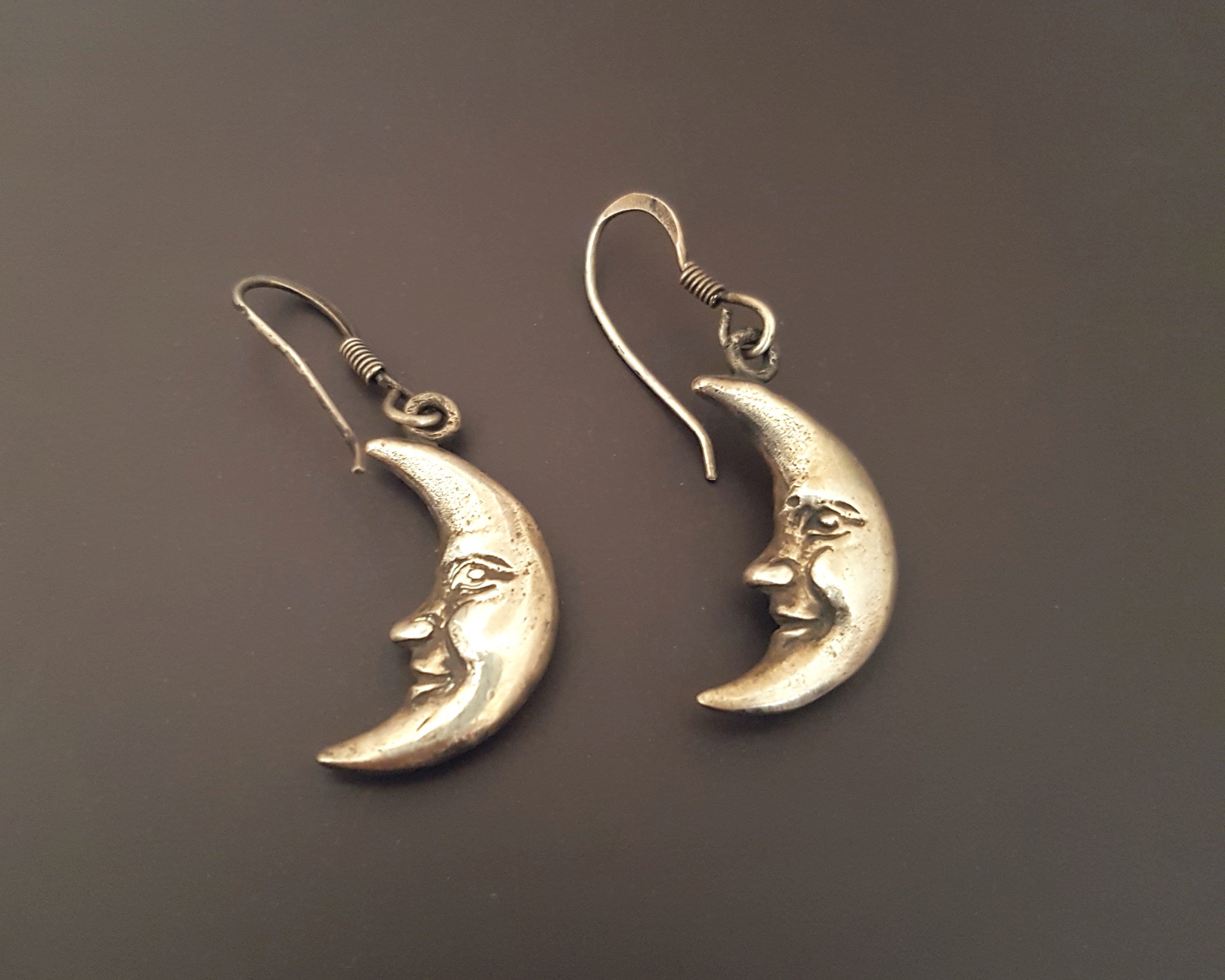 Crescent Moon Dangle Earrings