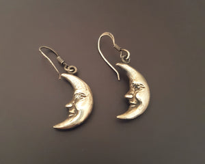 Crescent Moon Dangle Earrings