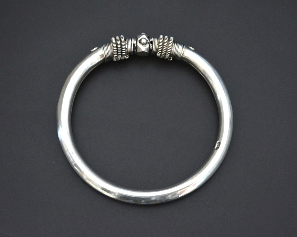 Ethnic Indian Silver Bracelet - Openable
